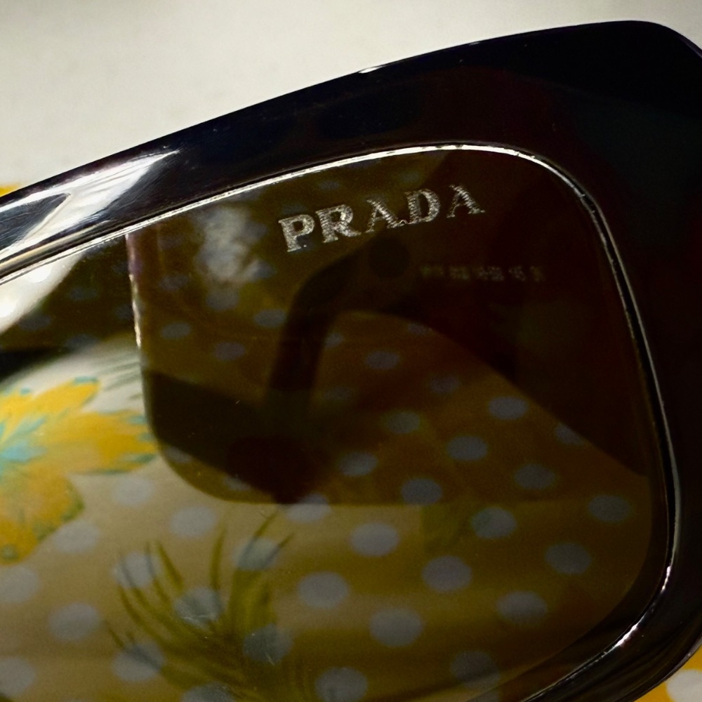 Prada Black Rectangular Sunglasses - image 4